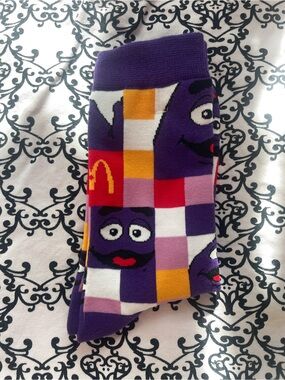 BN Peace Collective McDonald’s McHappy Day Grimace Socks Collectible O/S